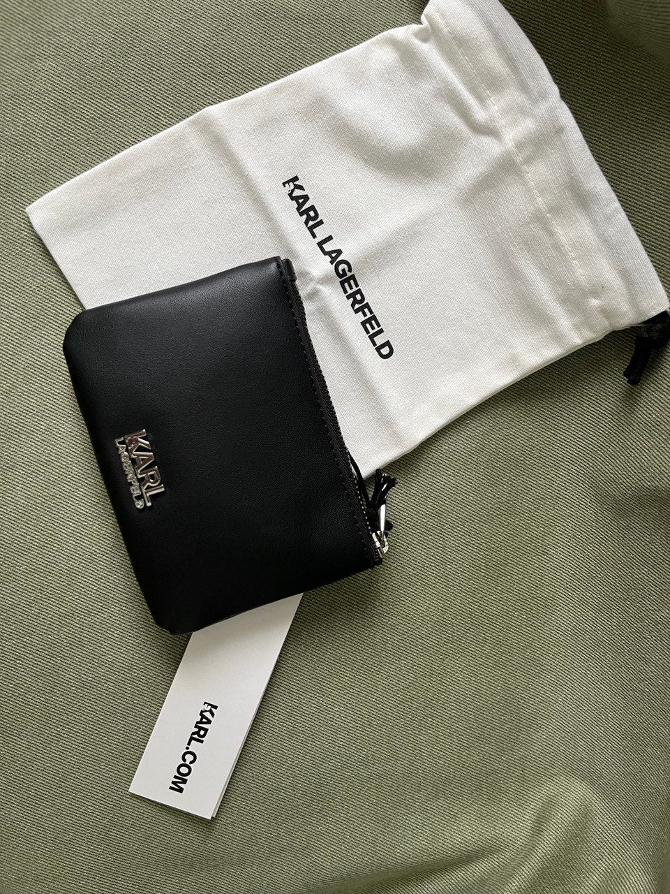 Luxury Black Pouch – Karl Lagerfeld Icon Face