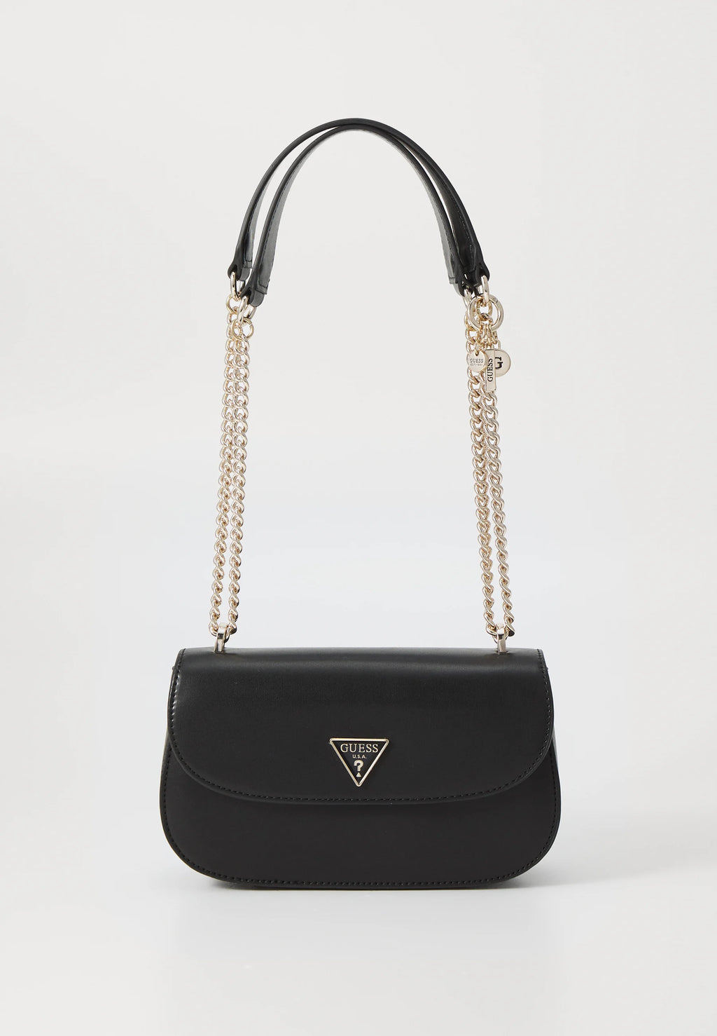 GUESS Black Faux Leather Shoulder Bag – Magnetic Closure